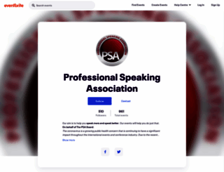 professionalspeakingassociation.eventbrite.co.uk screenshot