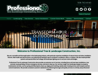 professionaltreeandlandscape.com screenshot
