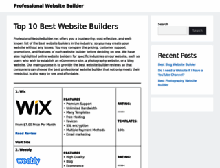 professionalwebsitebuilder.net screenshot