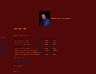 professorgreg.com screenshot