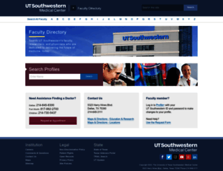 profiles.utsouthwestern.edu screenshot