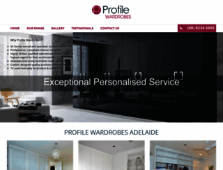profilewardrobes.com.au screenshot