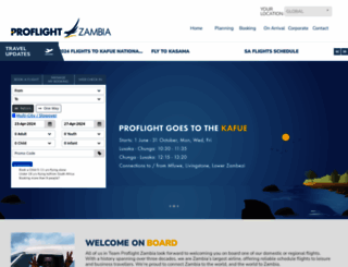 proflight-zambia.com screenshot