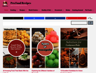 profoodrecipes.com screenshot
