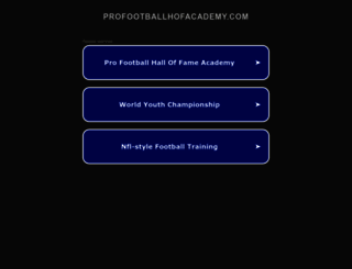 profootballhofacademy.com screenshot
