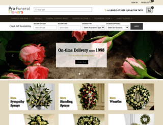 profuneralflowers.com screenshot
