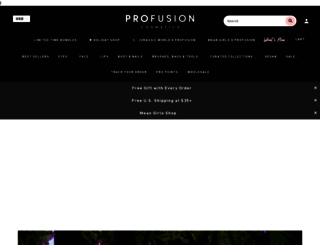 profusioncosmetics.com screenshot