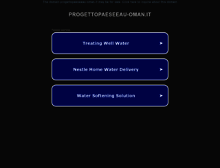 progettopaeseeau-oman.it screenshot