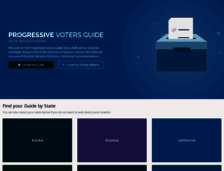 progressivevotersguide.com screenshot