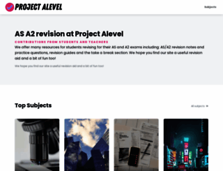 projectalevel.co.uk screenshot