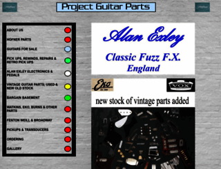 projectguitarparts.co.uk screenshot