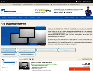 projectieschermen.com screenshot