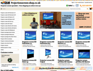 projectionscreen-shop.co.uk screenshot