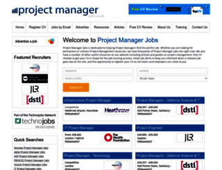 projectmanagerjobs.co.uk screenshot