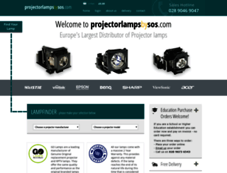 projectorlampsbysos.com screenshot