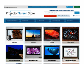 projectorscreenstore.com screenshot