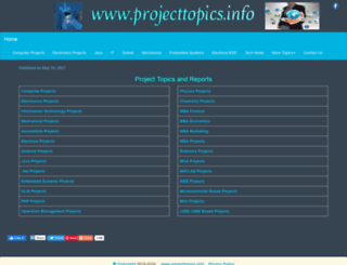 projecttopics.info screenshot