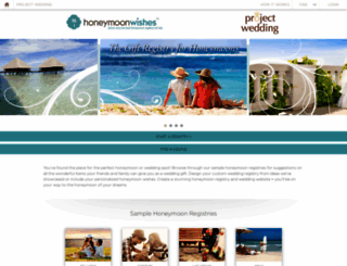 projectwedding.honeymoonwishes.com screenshot