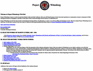 projectwittenberg.org screenshot