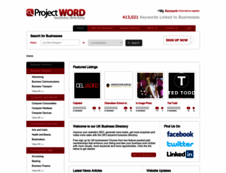 projectword.co.uk screenshot