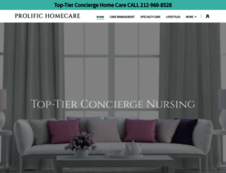 prolifichomecare.com screenshot