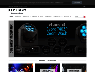 prolight.co.uk screenshot