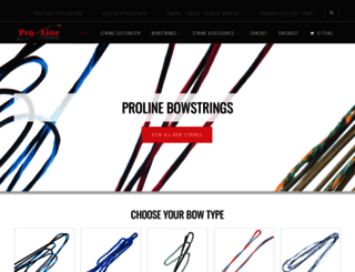 prolinebowstrings.com screenshot