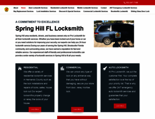 prolocksmithspringhill.com screenshot