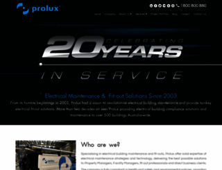 proluxelectrical.com.au screenshot