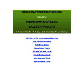prominentticketservice.com screenshot