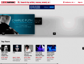 promo.livenation.com screenshot