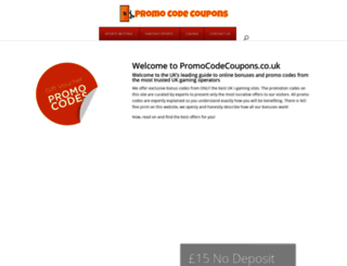 promocodecoupons.co.uk screenshot