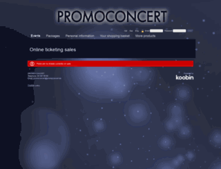 promoconcert.koobin.com screenshot