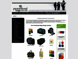 promotionalbags.co.nz screenshot
