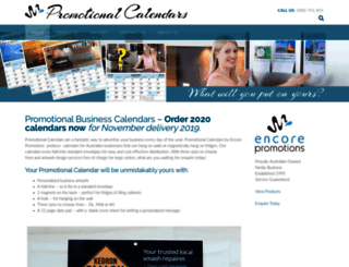 promotionalcalendars.com.au screenshot