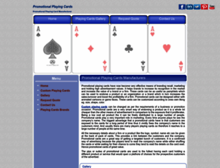 promotionalplayingcards.com screenshot