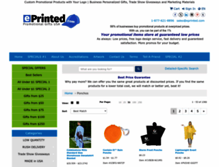 promotionalponchos.com screenshot