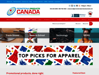 promotionalproductscanada.com screenshot