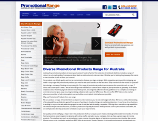 promotionalrange.com.au screenshot