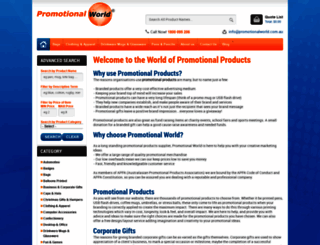 promotionalworld.com.au screenshot