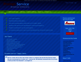 promptserviceappliance.com screenshot