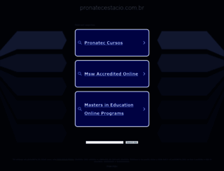 pronatecestacio.com.br screenshot