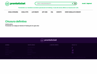 prontoticket.it screenshot