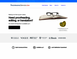 proofreadingservices.com screenshot