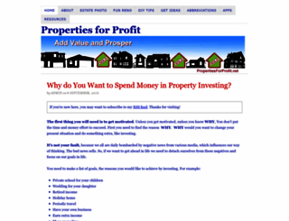 propertiesforprofit.net screenshot