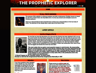 propheticexplorer.com screenshot