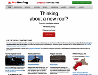 proroofing.ca screenshot