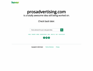 prosadvertising.com screenshot