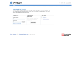 prosim.knowledgematters.com screenshot