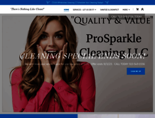 prosparklecleaning.com screenshot